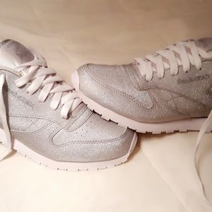 Reebok Classic Silver Glittery Sneakers